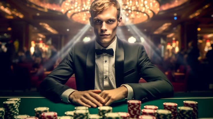 candubola88 Lucky Twins live studio showing dealer, card layout, and betting interface